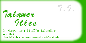 talamer illes business card